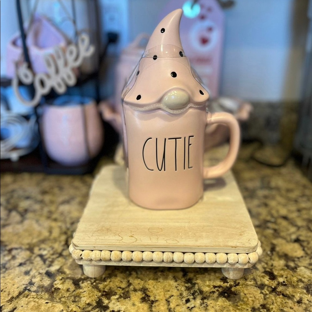 RAE DUNN PINK CUTIE GNOME MUG